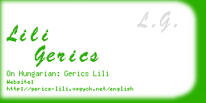 lili gerics business card